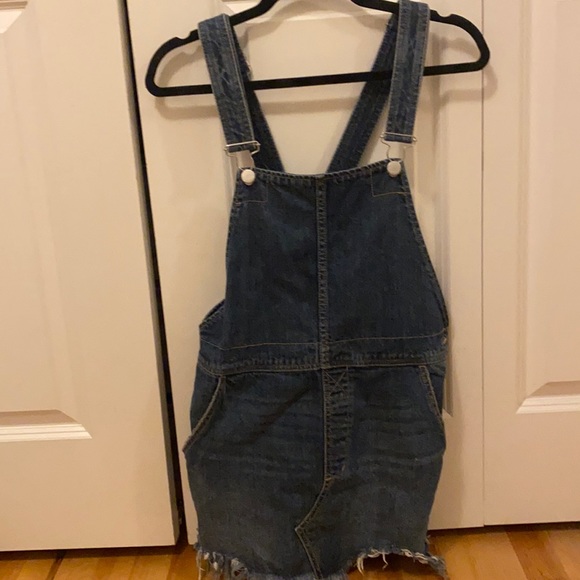 Free people denim overall dress. Size 4 - Picture 1 of 2